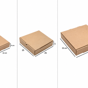 500pcs Polos & Custom Pizza Box ( Opsi : Ukuran,  Polos / Custom)